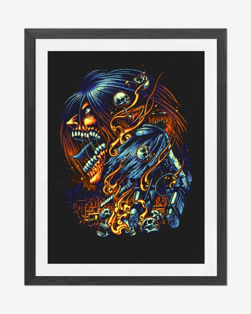 Cuadro decorativo Negro de Titan de ataque