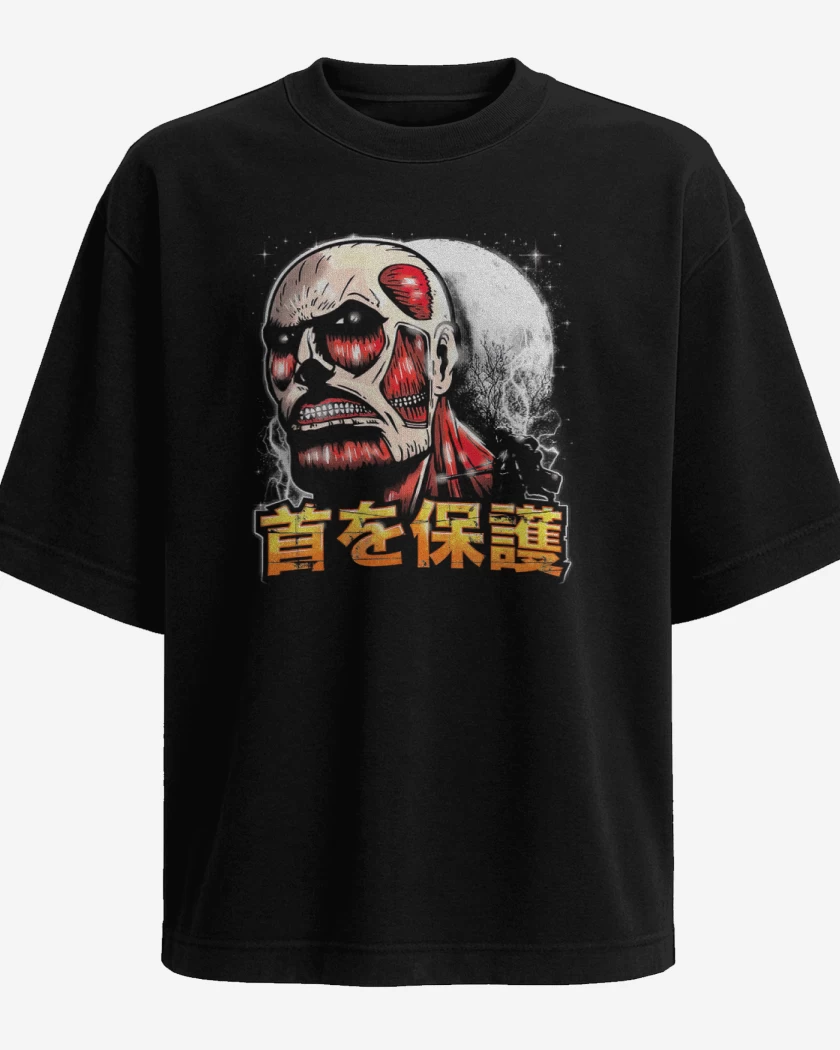 Polera Oversize Negro de Titan tu tan tontin