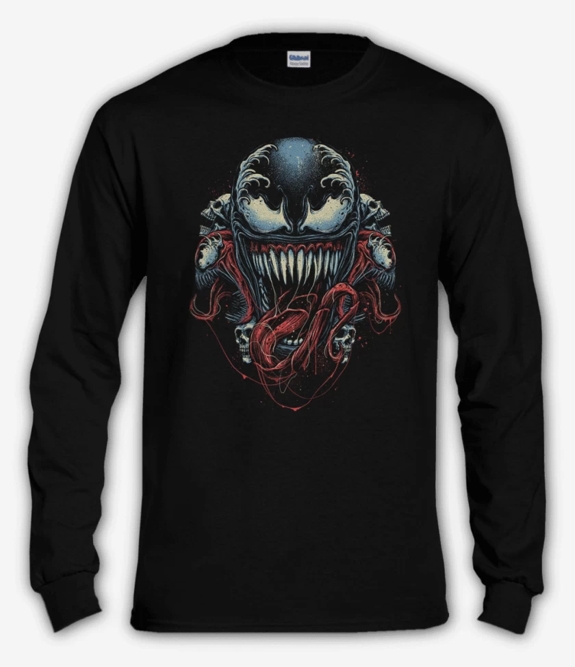 Polera manga larga Negro de Venono
