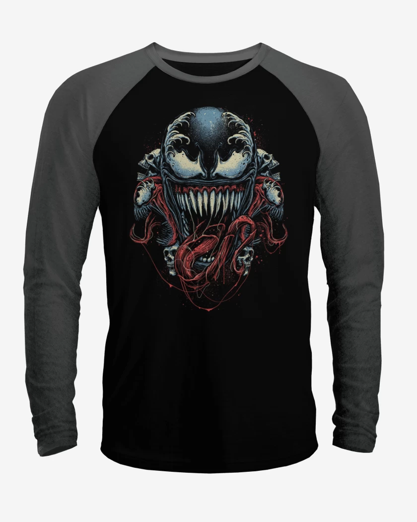 Polera Raglan Negro / Negro Heather de Venono