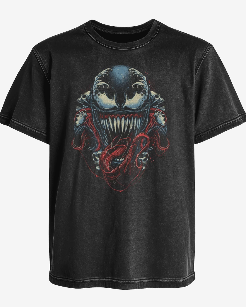 Polera desgastada Negro de Venono