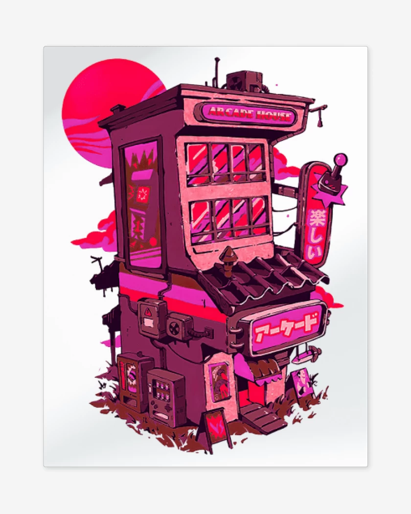 Print metalico Blanco de Casa Arcade