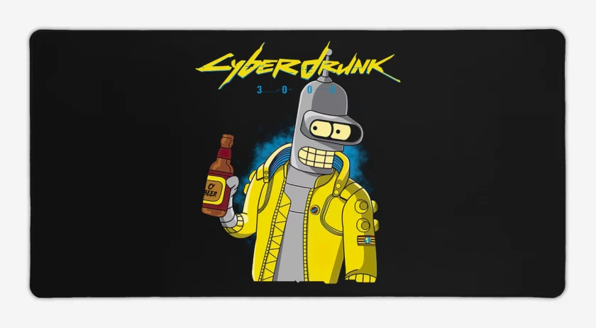 Mouse pad Gamer Negro de Cyberdrunk 3000