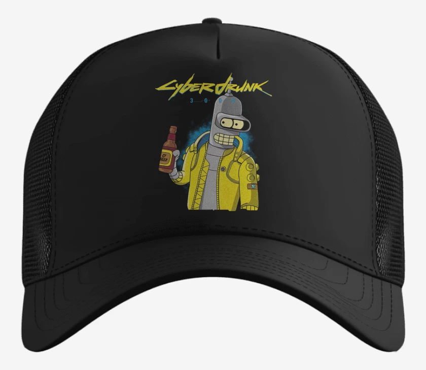 Gorro Negro de Cyberdrunk 3000