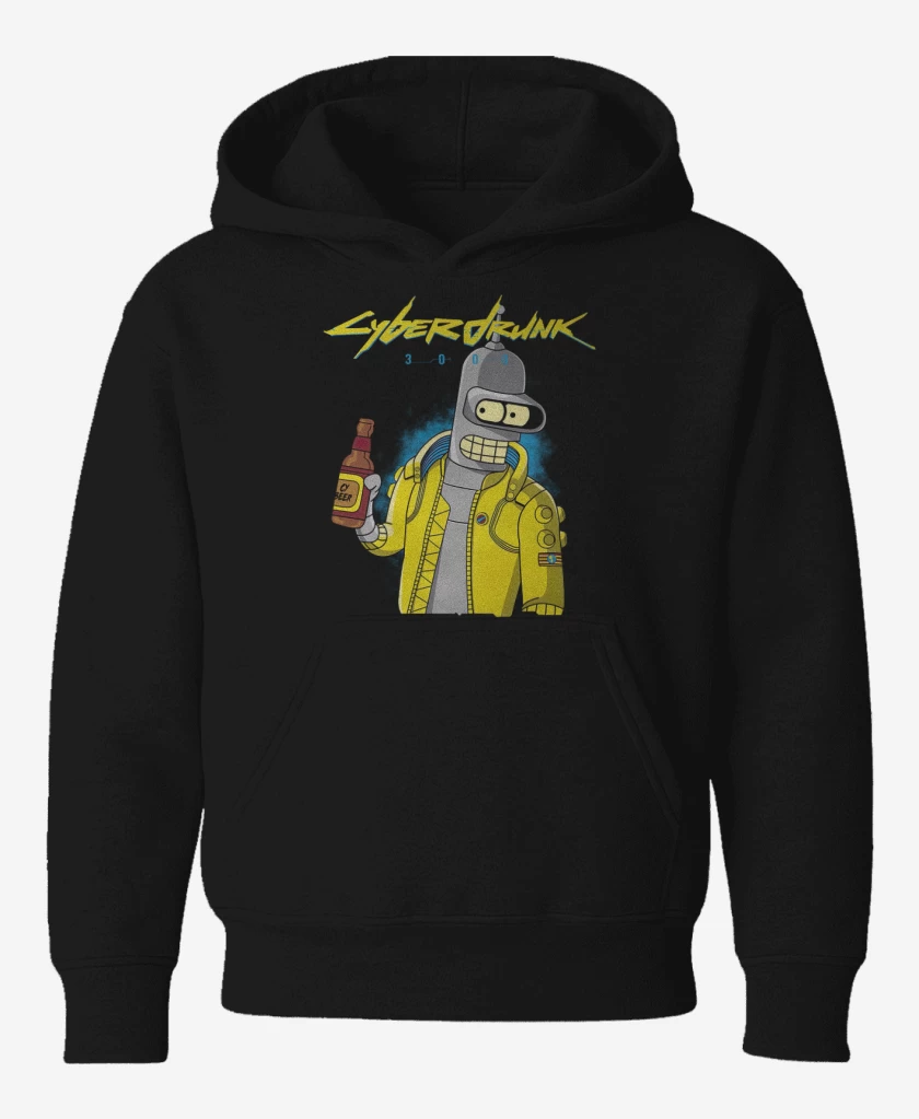 Poleron de niño Negro de Cyberdrunk 3000