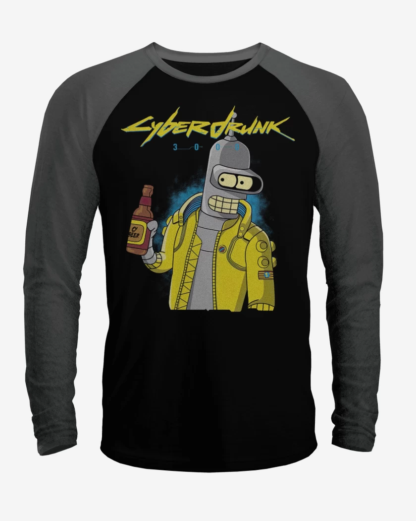Polera Raglan Cyberdrunk 3000