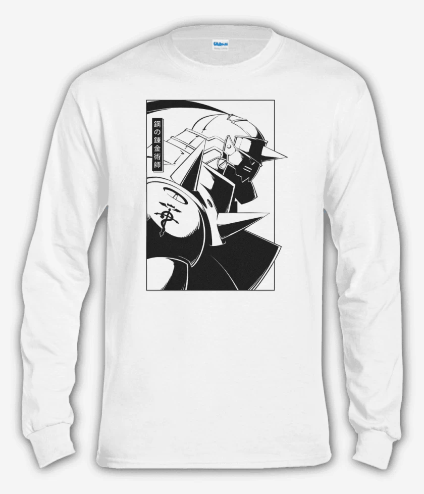 Polera manga larga Blanco de Elric