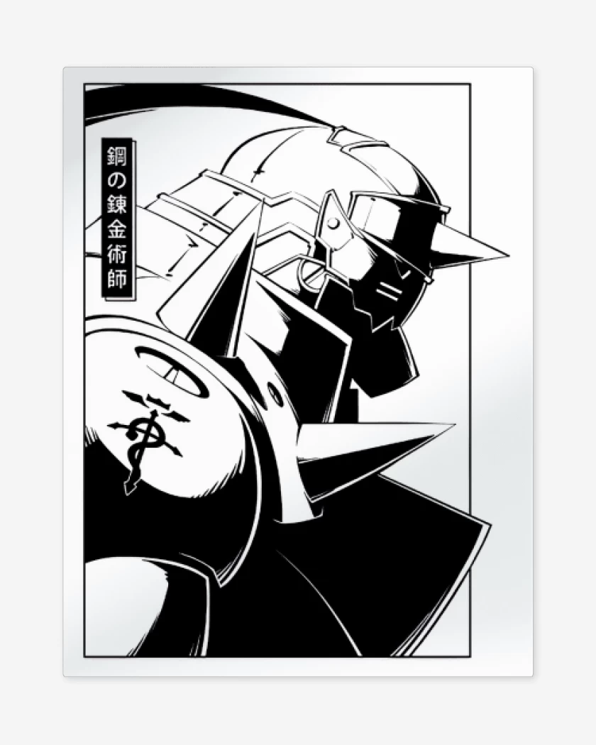 Print metalico Blanco de Elric