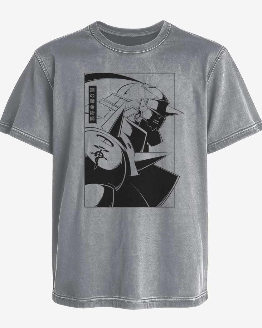 Polera desgastada Gris Melange de Elric