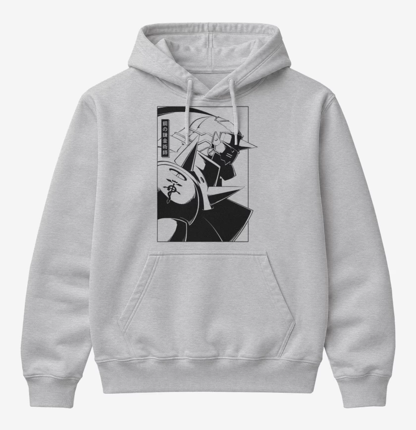 Poleron Canguro básico Gris Melange de Elric