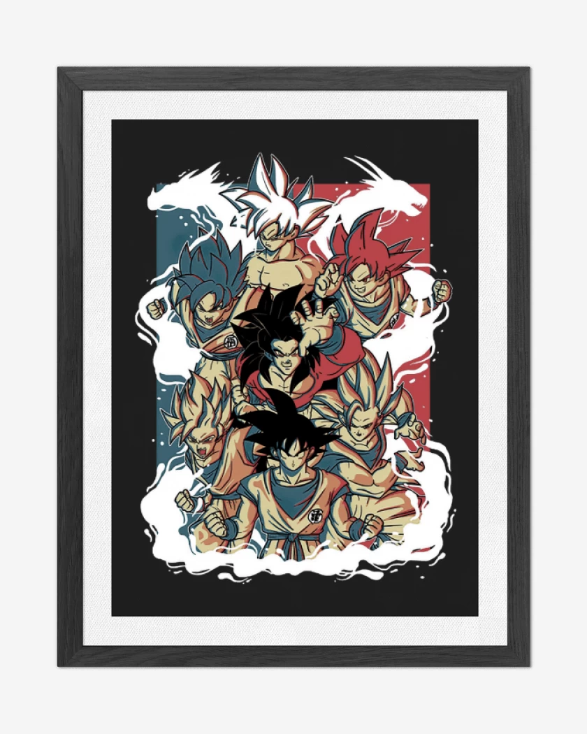 Cuadro decorativo Negro de Todos los Gokus