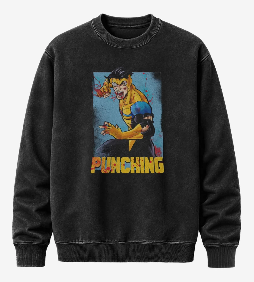Poleron Polo Acid Wash Negro de Invensible