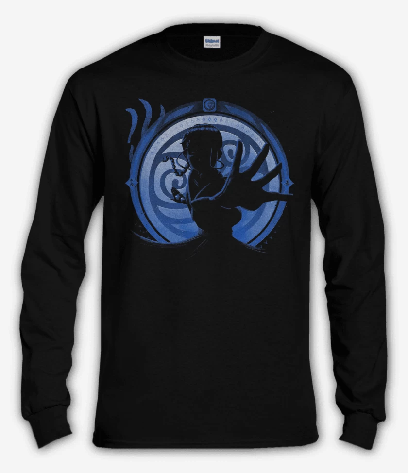 Polera manga larga Negro de Maestro agua