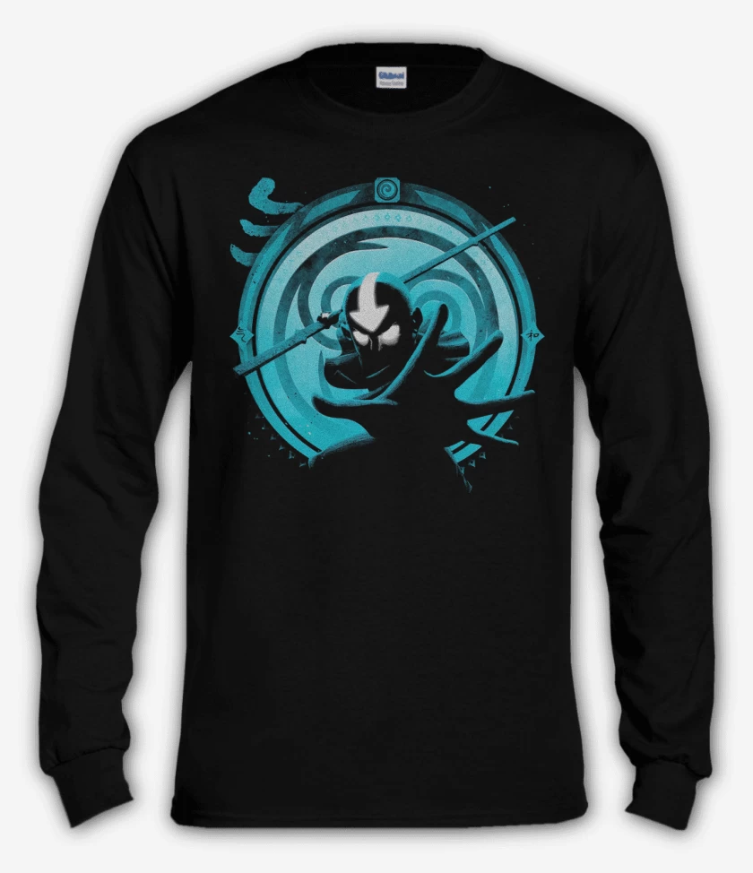 Polera manga larga Negro de Maestro aire