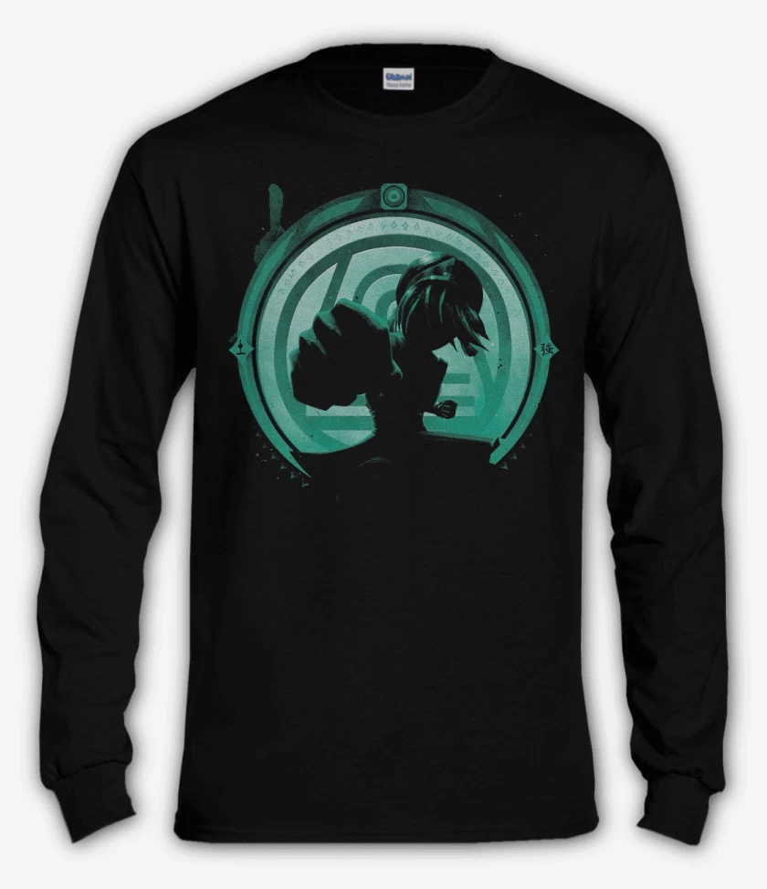 Polera manga larga Negro de Maestro tierra