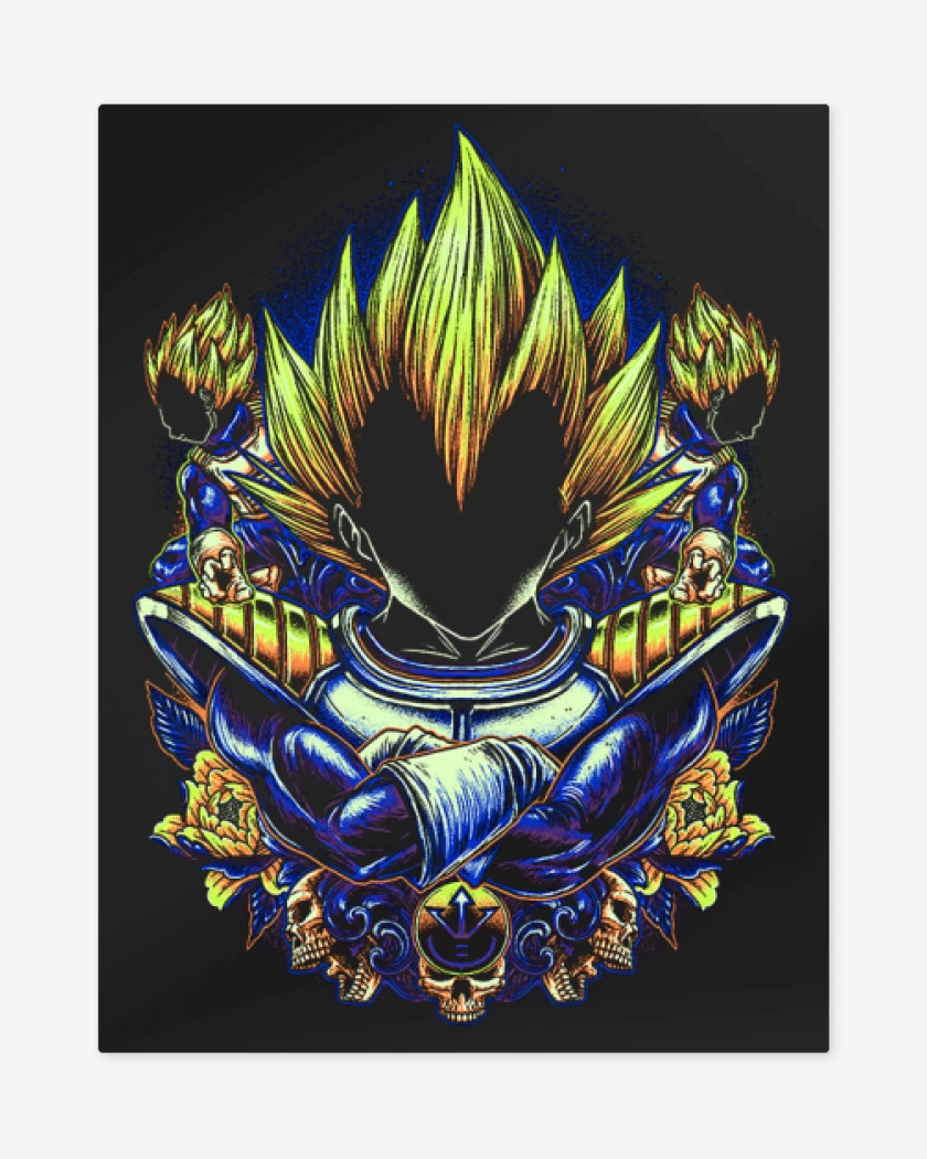Print metalico Negro de New Vegeta