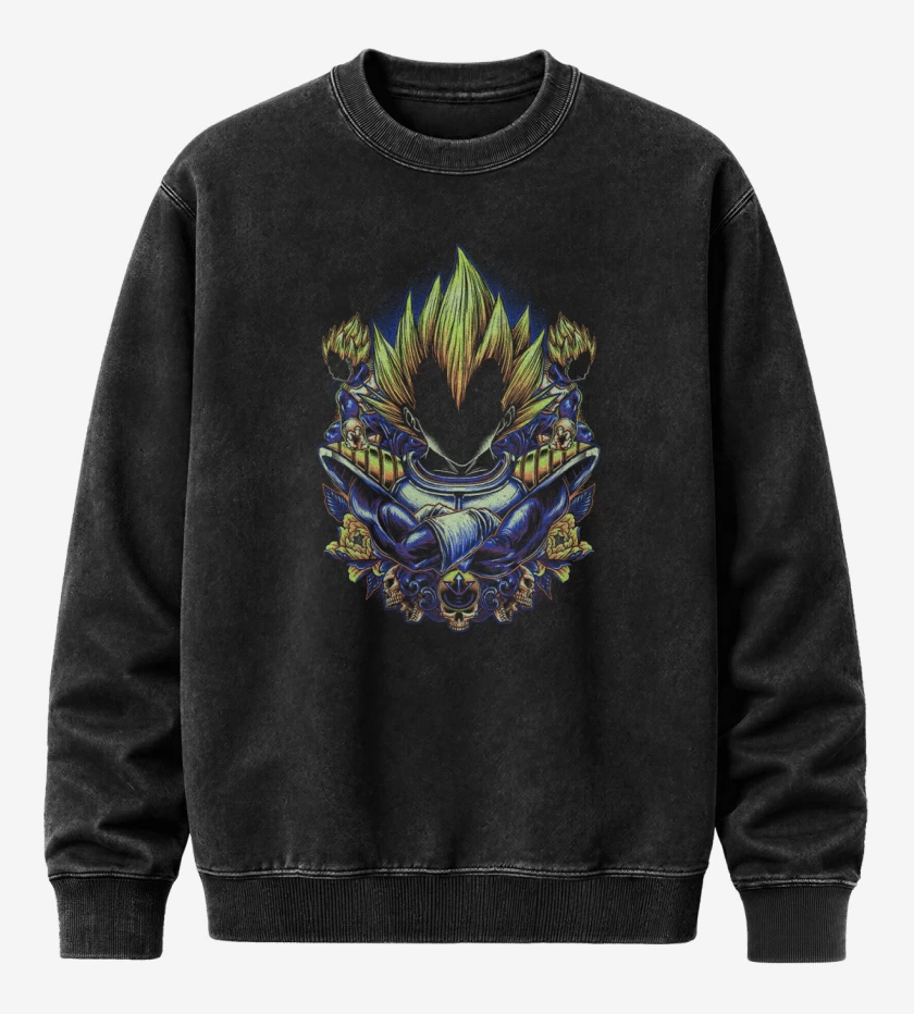 Poleron Polo Acid Wash Negro de New Vegeta
