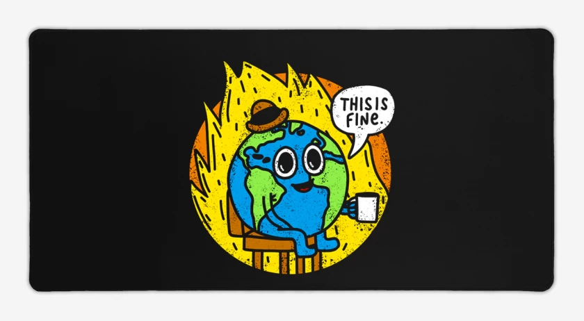 Mouse pad Gamer Negro de Tierra Fine