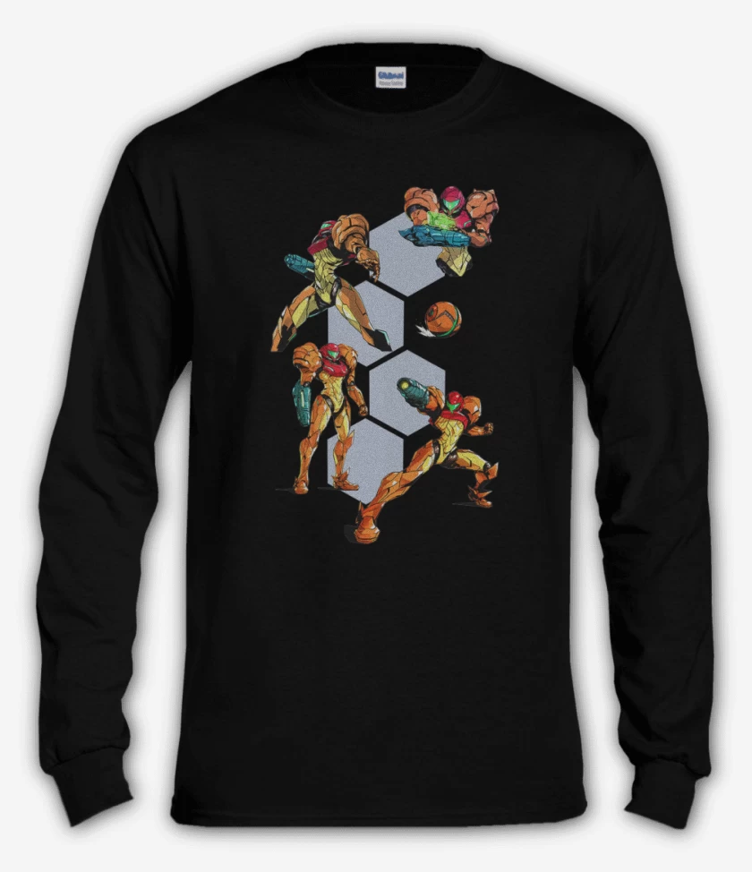 Polera manga larga Negro de Samu