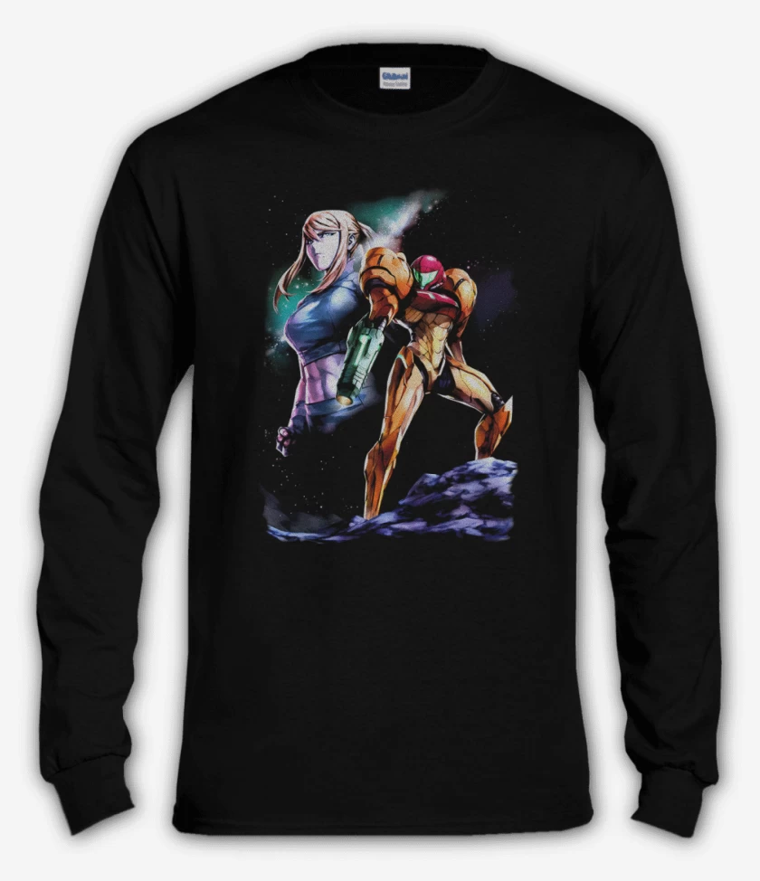 Polera manga larga Negro de metroi