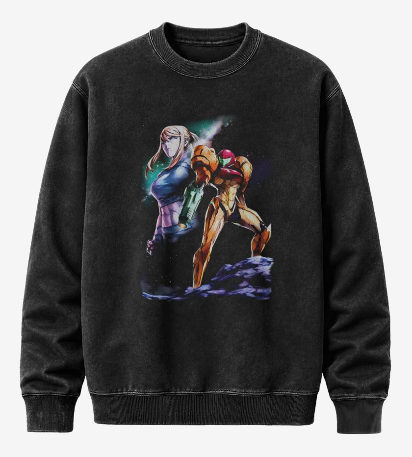 Poleron Polo Acid Wash Negro de metroi