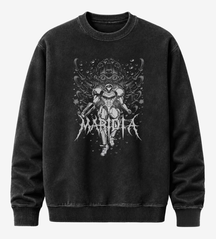 Poleron Polo Acid Wash Negro de Metroi 2