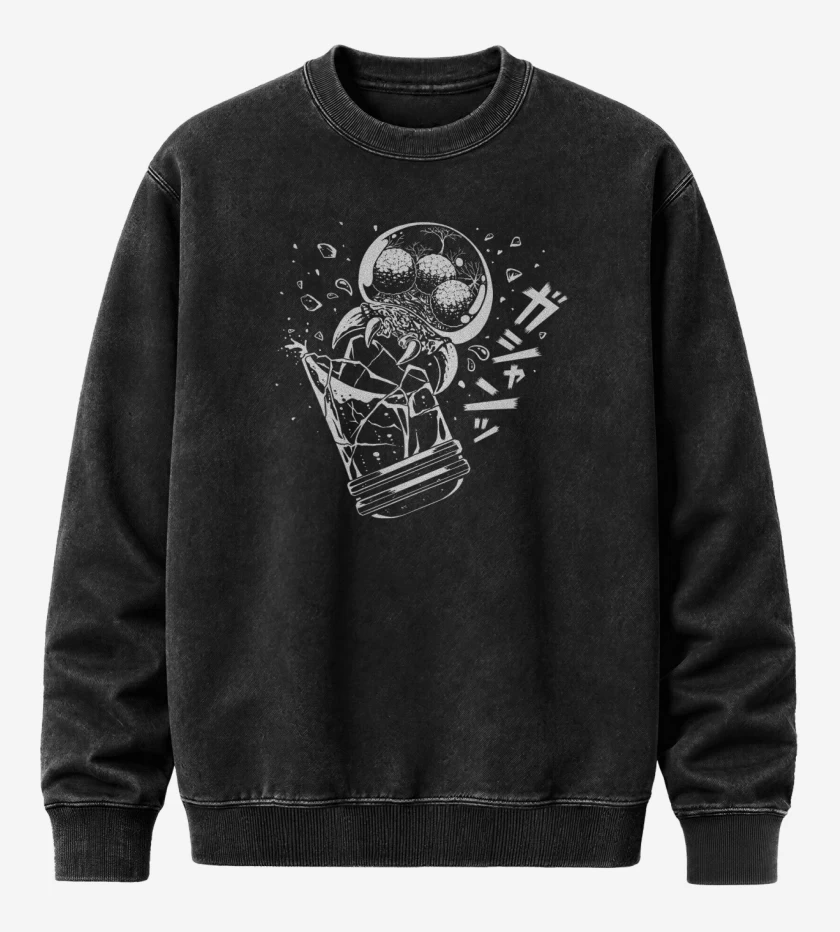 Poleron Polo Acid Wash Negro de metroi 3