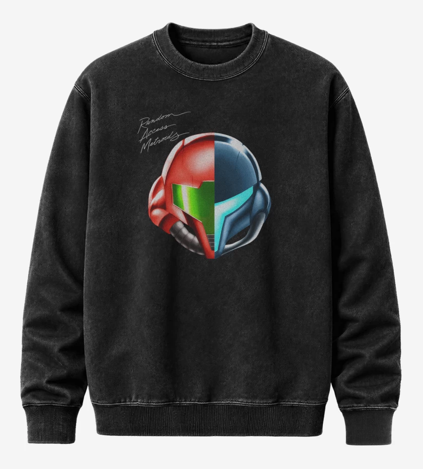Poleron Polo Acid Wash Negro de random access metroid