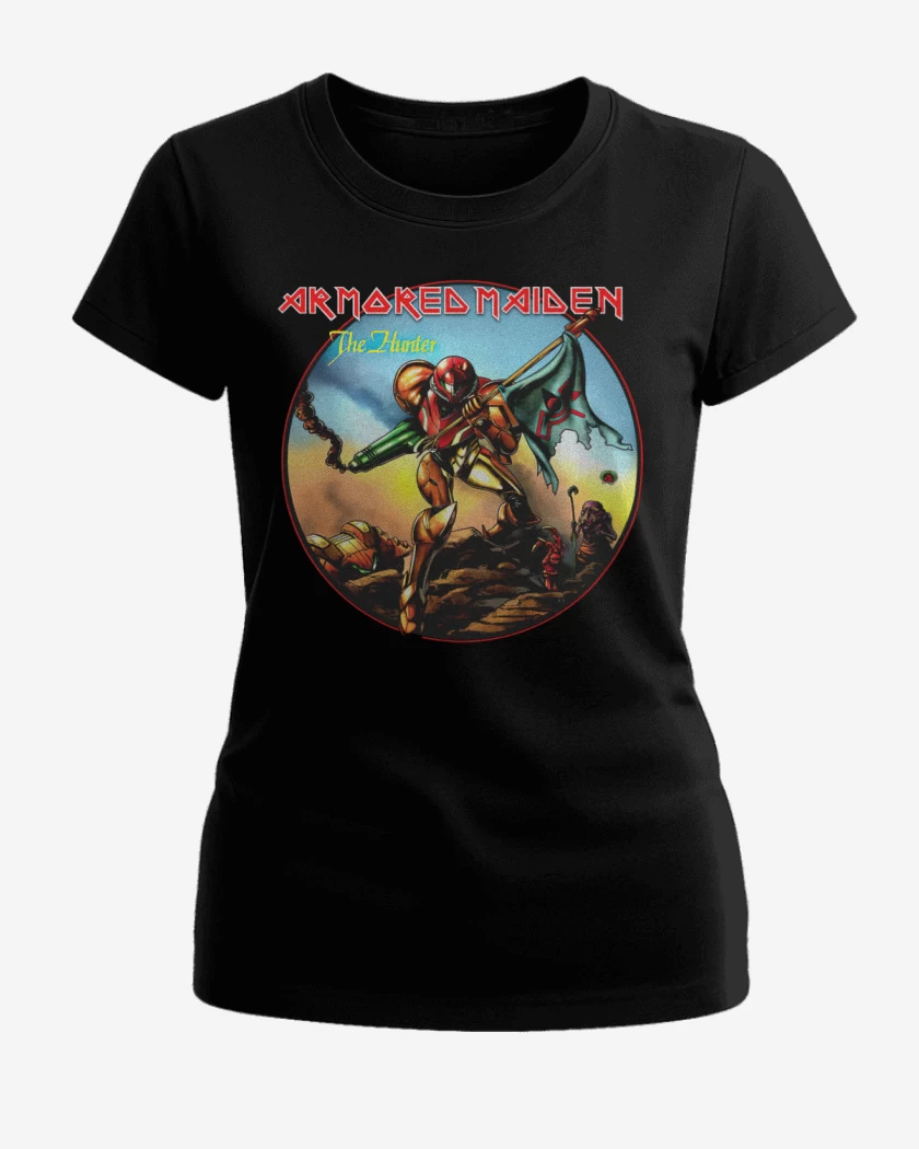 Polera de Mujer Negro de armored maiden
