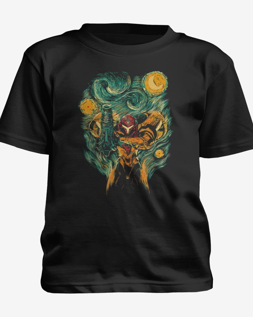 Polera de niño Negro de metroid 5