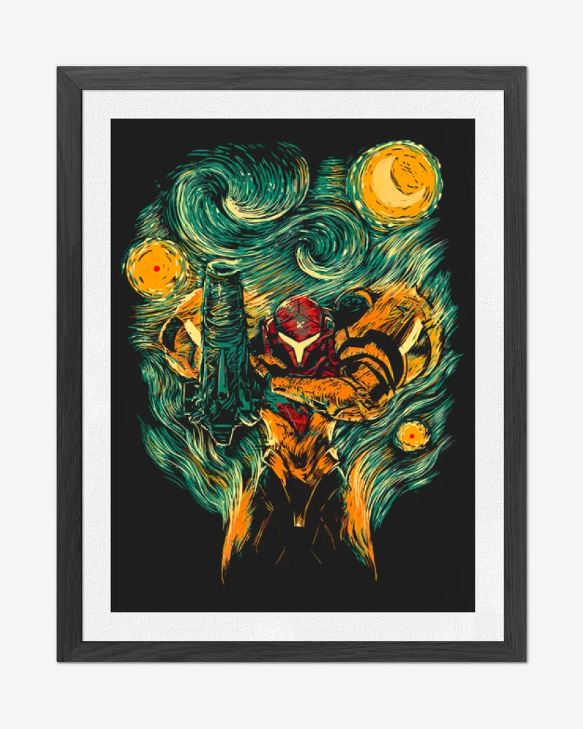 Cuadro decorativo Negro de metroid 5