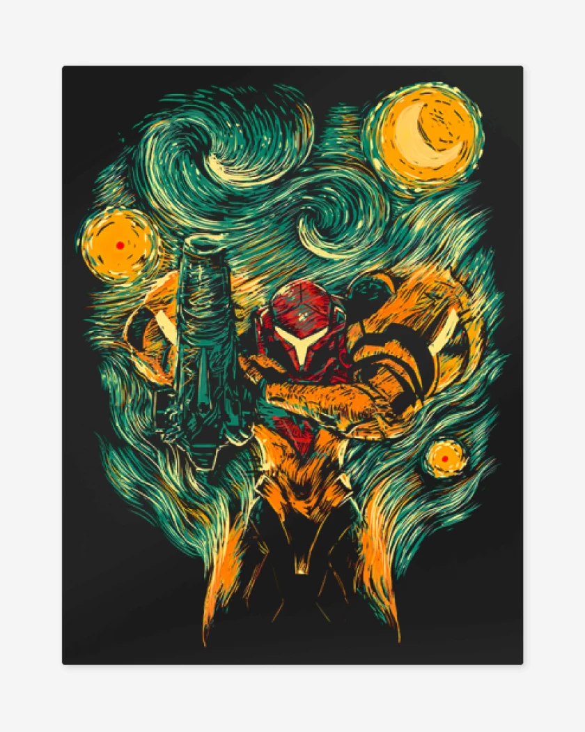 Print metalico Negro de metroid 5