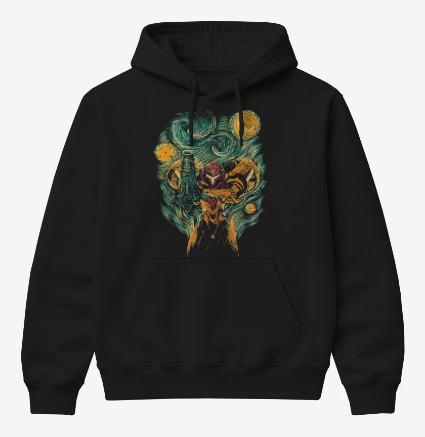 Poleron Canguro básico Negro de metroid 5