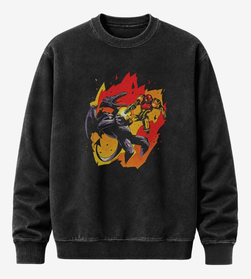 Poleron Polo Acid Wash Negro de metroi 6