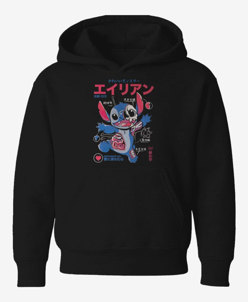 Poleron de niño Negro de Stitch japo