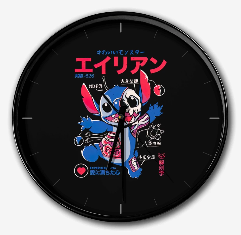 Reloj Negro de Stitch japo