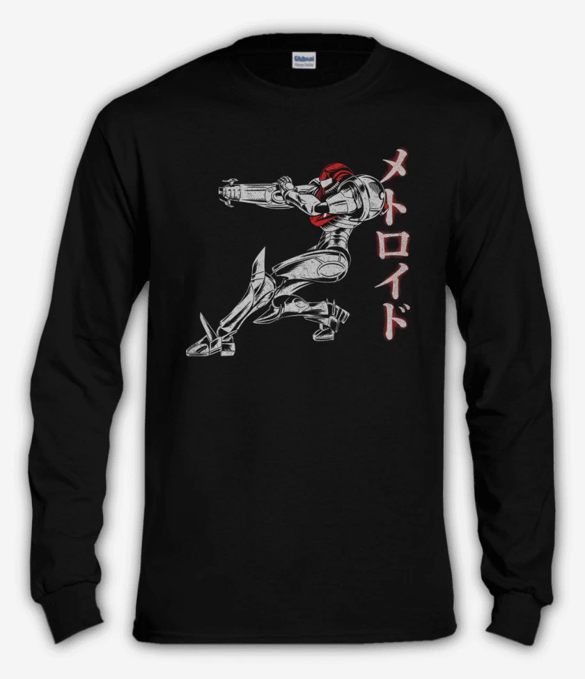 Polera manga larga Negro de Metroi 7