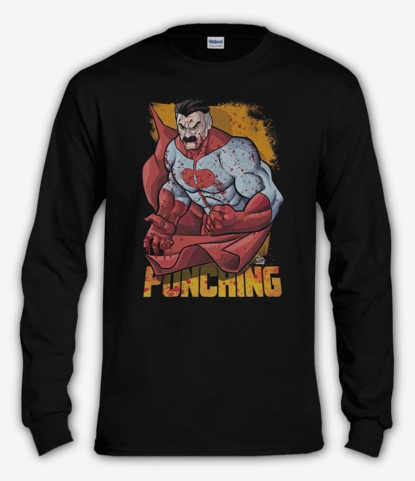 Polera manga larga Negro de Omni man