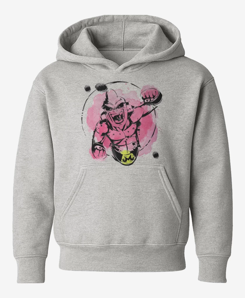 Poleron de niño Gris Melange de Buu Maligno