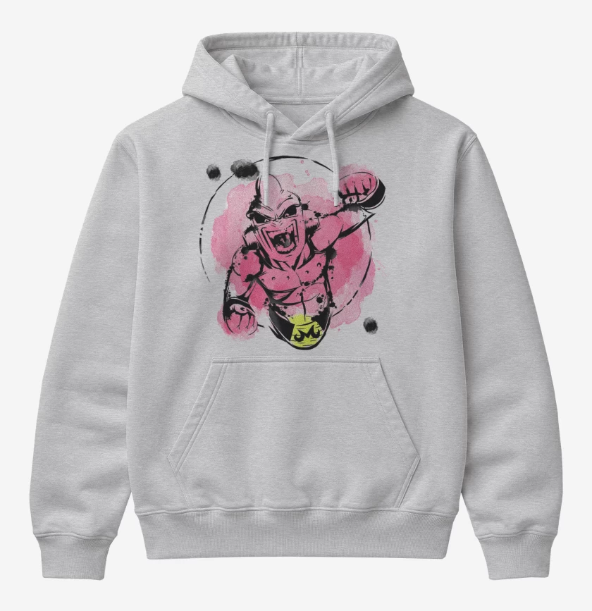 Poleron Canguro básico Gris Melange de Buu Maligno