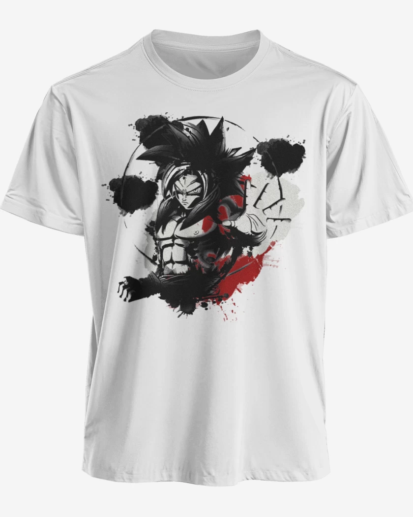 Polera premium Blanco de Goku ssj4