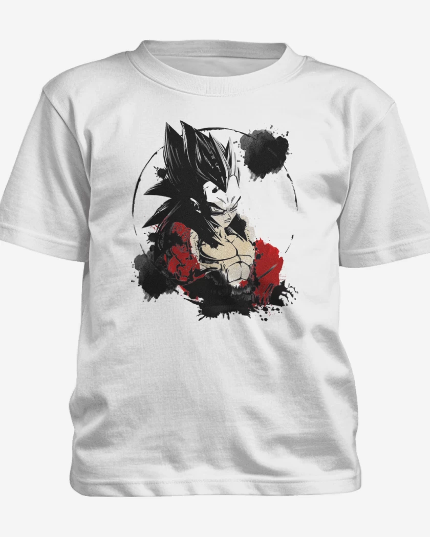 Polera de niño Blanco de Vegeta ssj4