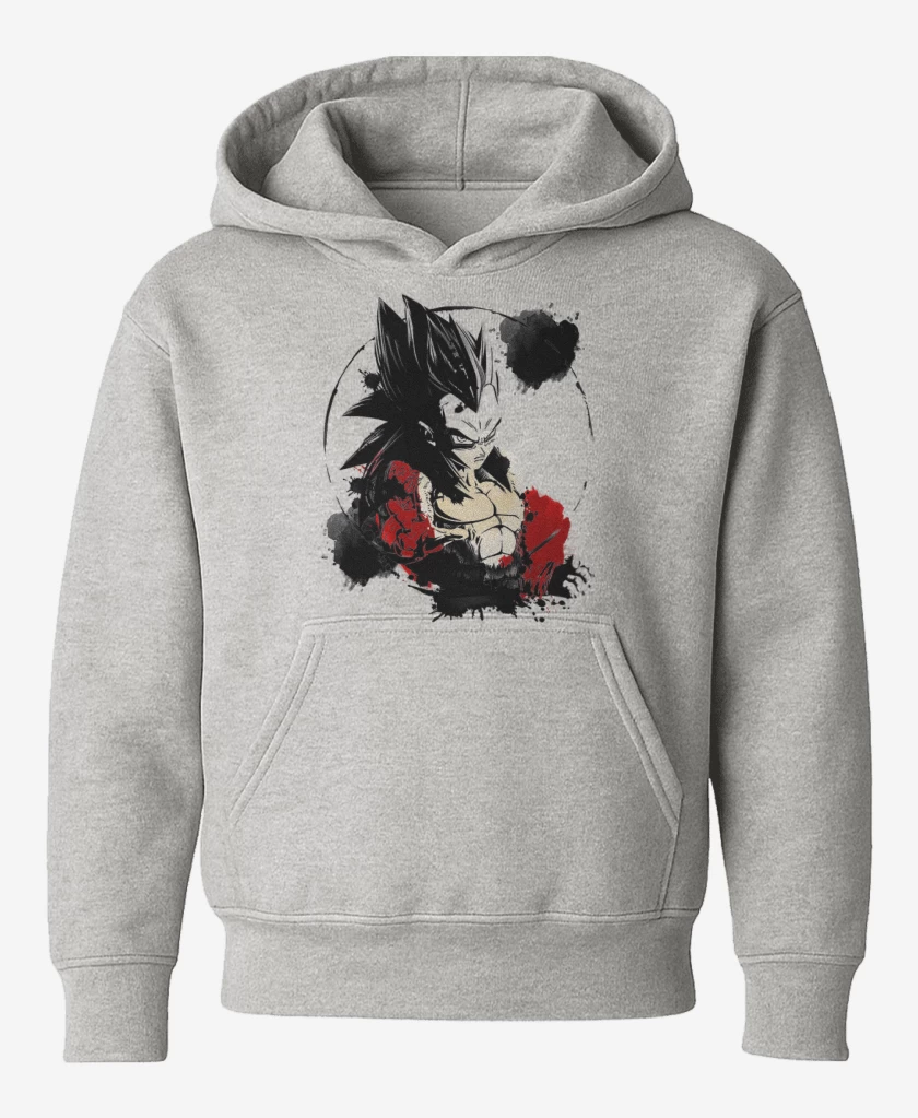 Poleron de niño Gris Melange de Vegeta ssj4