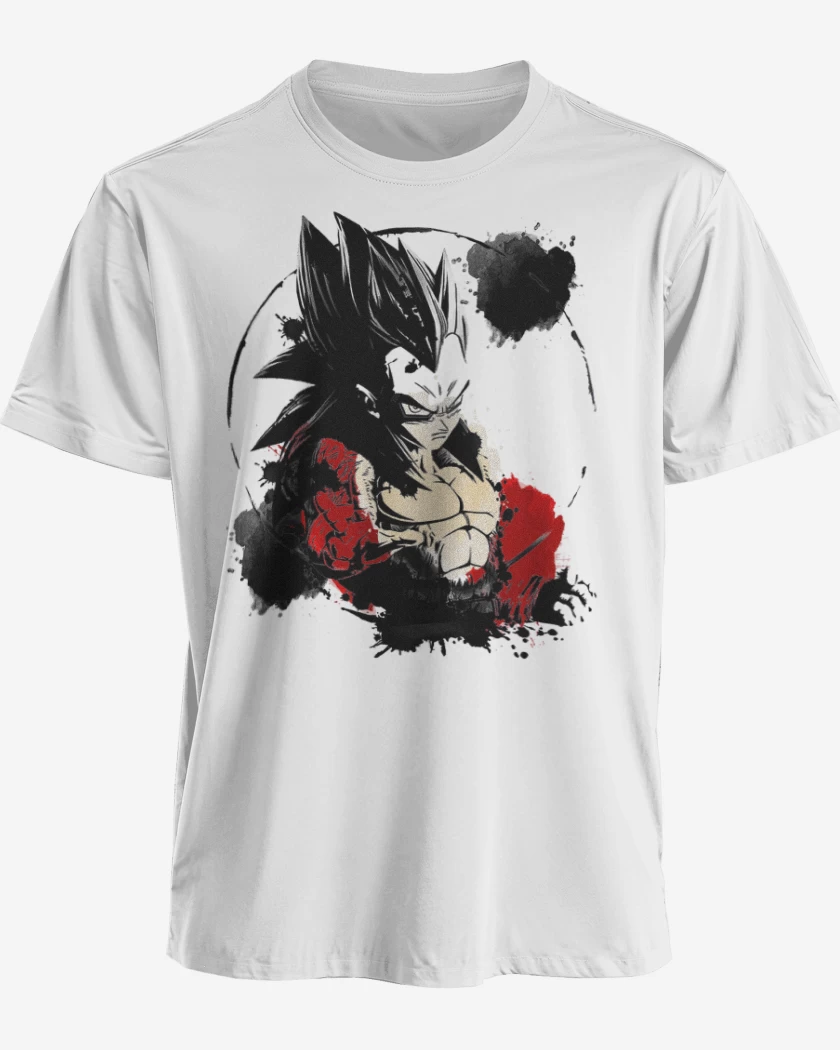 Polera premium Blanco de Vegeta ssj4