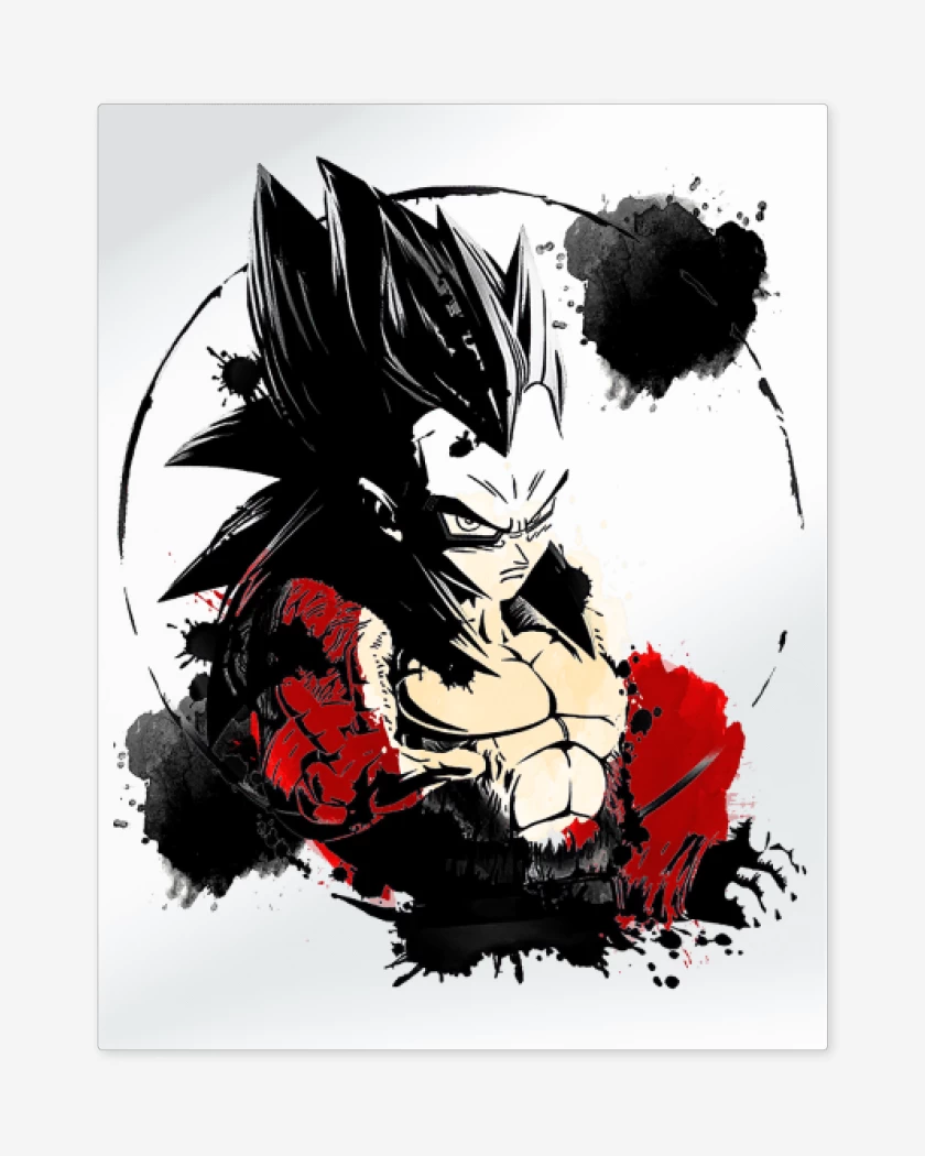 Print metalico Blanco de Vegeta ssj4