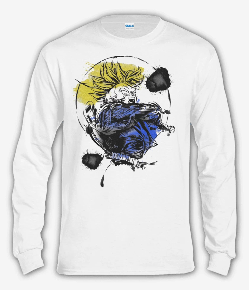 Polera manga larga Blanco de Trunks del futuro