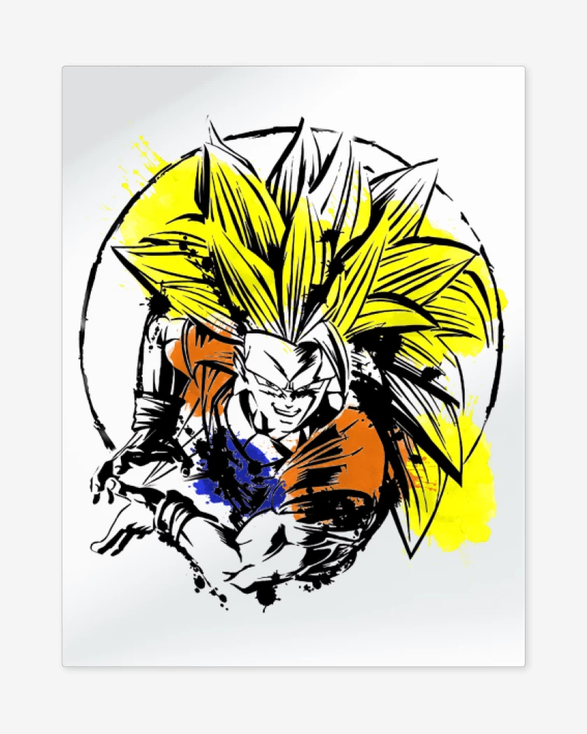 Print metalico Blanco de ssj3