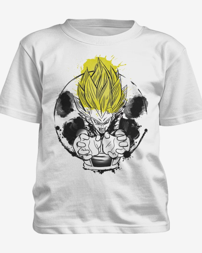 Polera de niño Blanco de Principe saiyans