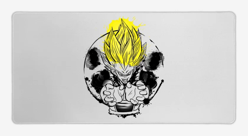 Mouse pad Gamer Blanco de Principe saiyans