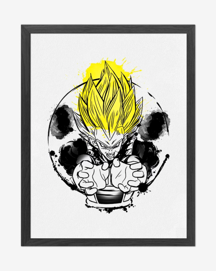 Cuadro decorativo Principe saiyans